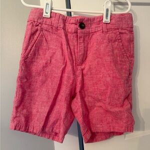 Janie and Jack Linen Pink Kids Shorts